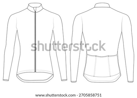 bicycle long sleeve jersey vector