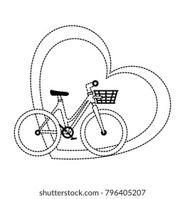 bicycle with love heart