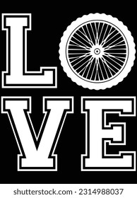 Bicycle love vector art design, eps file. design file for t-shirt. SVG, EPS cuttable design file svg