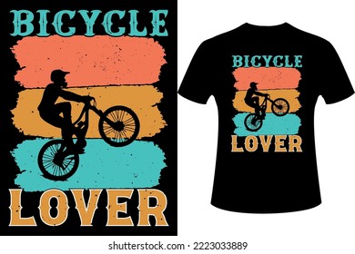 "Bicycle lover" Retro vintage t-shirt design, illustration vector design.