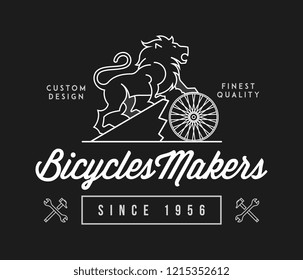 Bicycle makers white on black is about cycling and discovering beautiful places