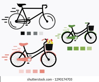 Bicycle for man, woman vector.