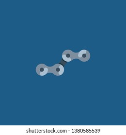 Bicycle Metal Chain Flat Icon For Any Purpose