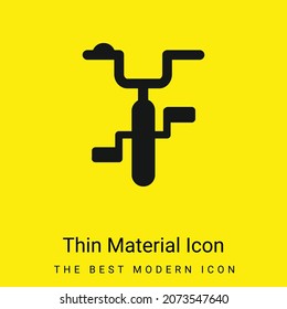 Bicycle minimal bright yellow material icon