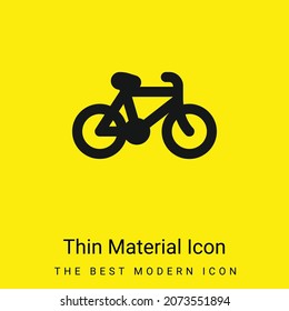Bicycle minimal bright yellow material icon