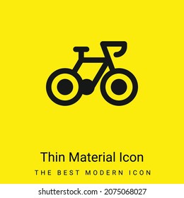 Bicycle minimal bright yellow material icon