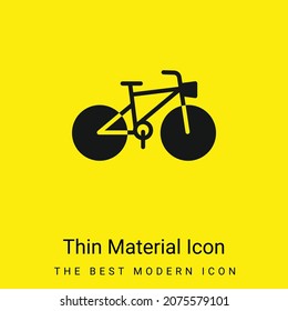 Bicycle minimal bright yellow material icon