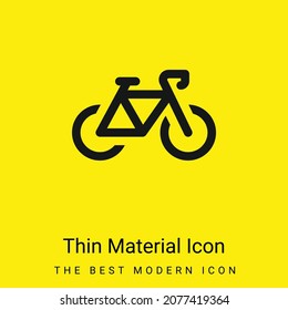 Bicycle minimal bright yellow material icon