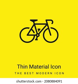 Bicycle minimal bright yellow material icon