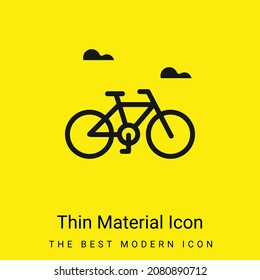 Bicycle minimal bright yellow material icon