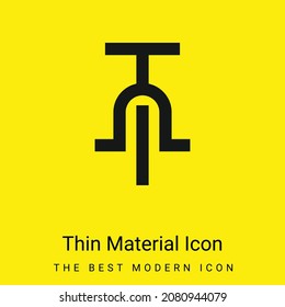 Bicycle minimal bright yellow material icon