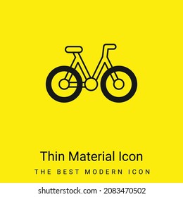 Bicycle minimal bright yellow material icon