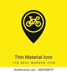 Bicycle minimal bright yellow material icon