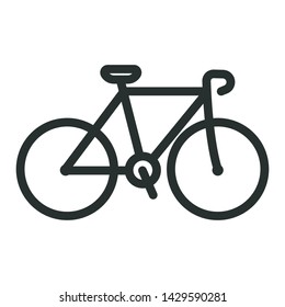 bicycle - minimal line web icon. simple vector illustration. concept for infographic, website or app.