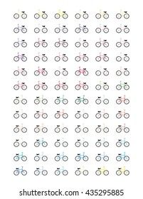 Bicycle  minimalistic set design elements printable stickers for projects.