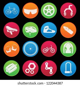 Bicycle modern icon set