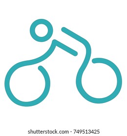 bicycle mounted by man icon