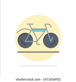 Bicycle, Movement, Sport Abstract Circle Background Flat color Icon