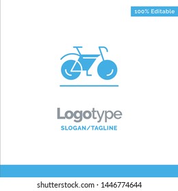 Bicycle, Movement, Walk, Sport Blue Business Logo Template