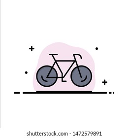 Bicycle, Movement, Walk, Sport Business Logo Template. Flat Color