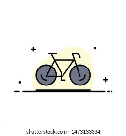 Bicycle, Movement, Walk, Sport  Business Flat Line Filled Icon Vector Banner Template