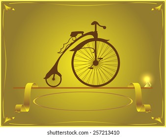 bicycle my great-grandfather Retro bicycle is worth. Along the edges of the ribbon. expensive diamond 