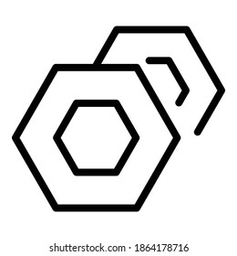 Bicycle nuts icon. Outline bicycle nuts vector icon for web design isolated on white background