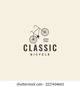 bicycle old legend classic hipster logo design vector