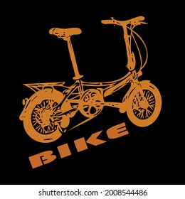 bicycle on a black logo