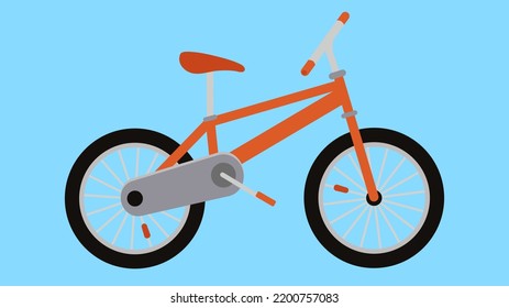 bicycle on a blue background