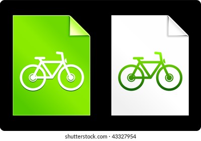 Bicycle on Paper Set Original Vector Illustration AI 8 Compatible File