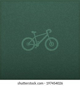 Bicycle on realistic blackboard in vector format 