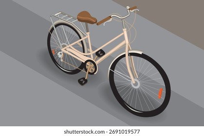 Bicicleta en la Ilustración vectorial de la calle 