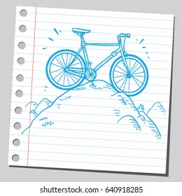 Bicicleta en la cima de la colina
