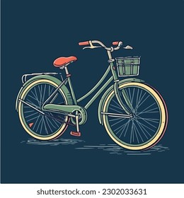 Bicycle on a vector illustration