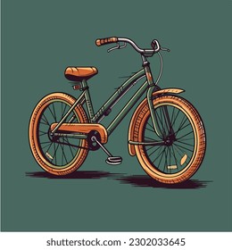 Bicycle on a vector illustration