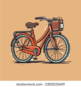 Bicycle on a vector illustration