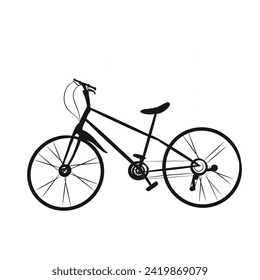 a bicycle on a white background