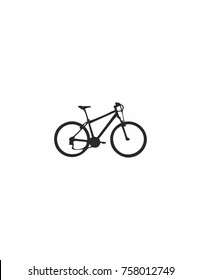 Bicycle on white background