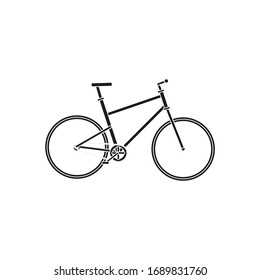 bicycle on white background, vector