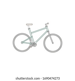 bicycle on white background, vector