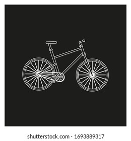 bicycle on white background, vector