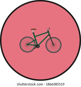 bicicleta sobre fondo blanco, vector