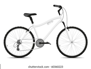 Bicycle on a white background. Vector illustration. EPS8