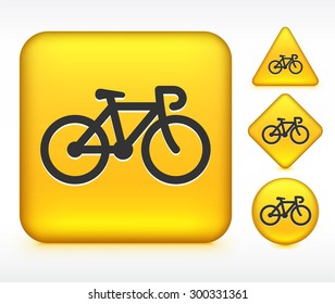 Bicycle on Yellow Multi Shape Buttons
