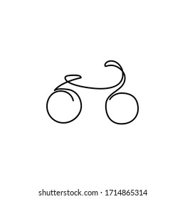 bicycle one line icon on white background