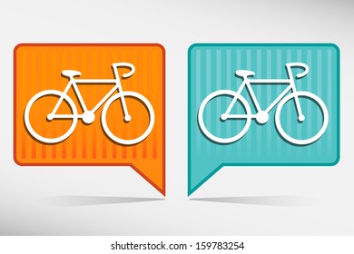 Bicycle orange and blue pointer