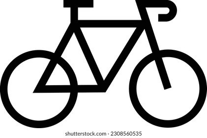 Fahrradumriss Symbol. Abenteuer-Symbol-Set. Linie mit bearbeitbarem Strich. Vektorgrafik einzeln auf weißem Hintergrund.