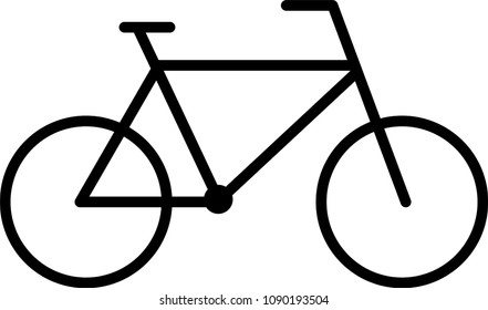 Bicycle outline icon, modern flat design, bike vector illustration
