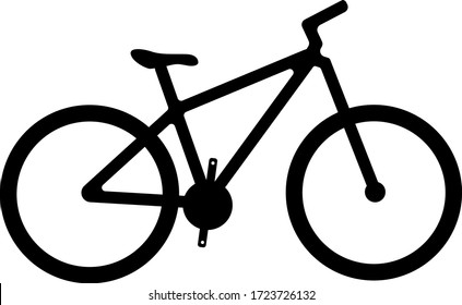 Bicycle outline icon, modern minimal flat design style, bike vector illustration